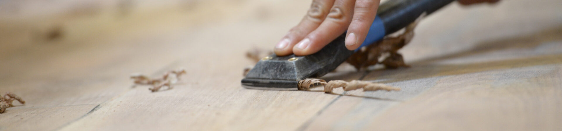 Handscraping hardwood floors