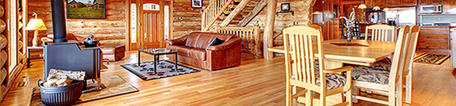 Hardwood floors rustic home design