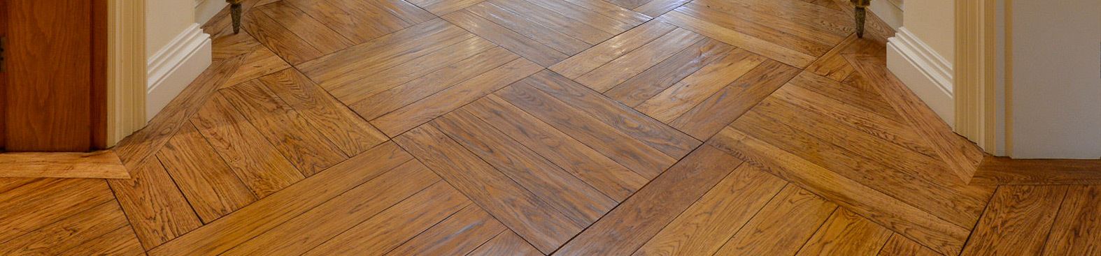 Hickory parquet hardwood floor