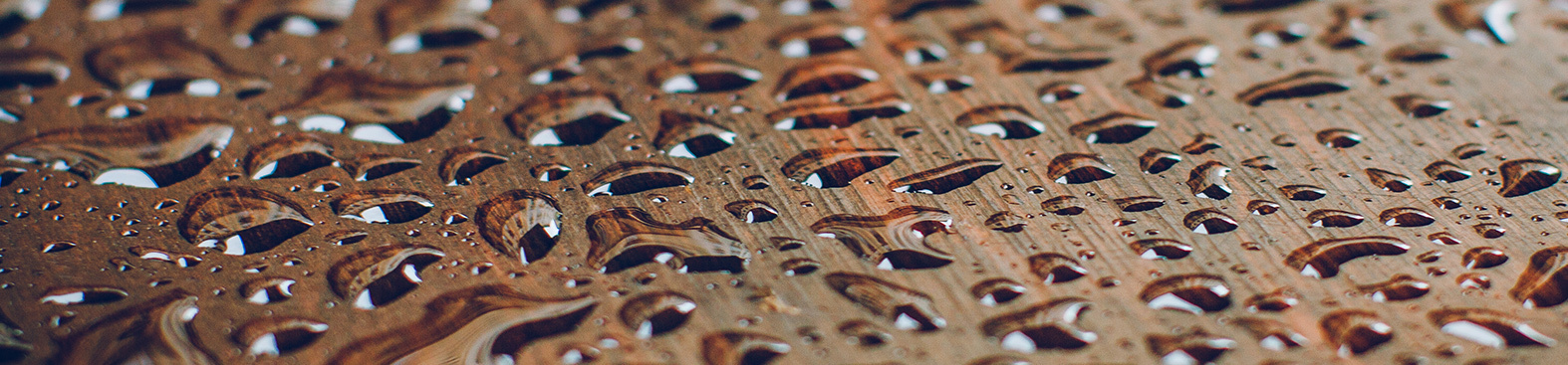 Water on dark hardwood floor